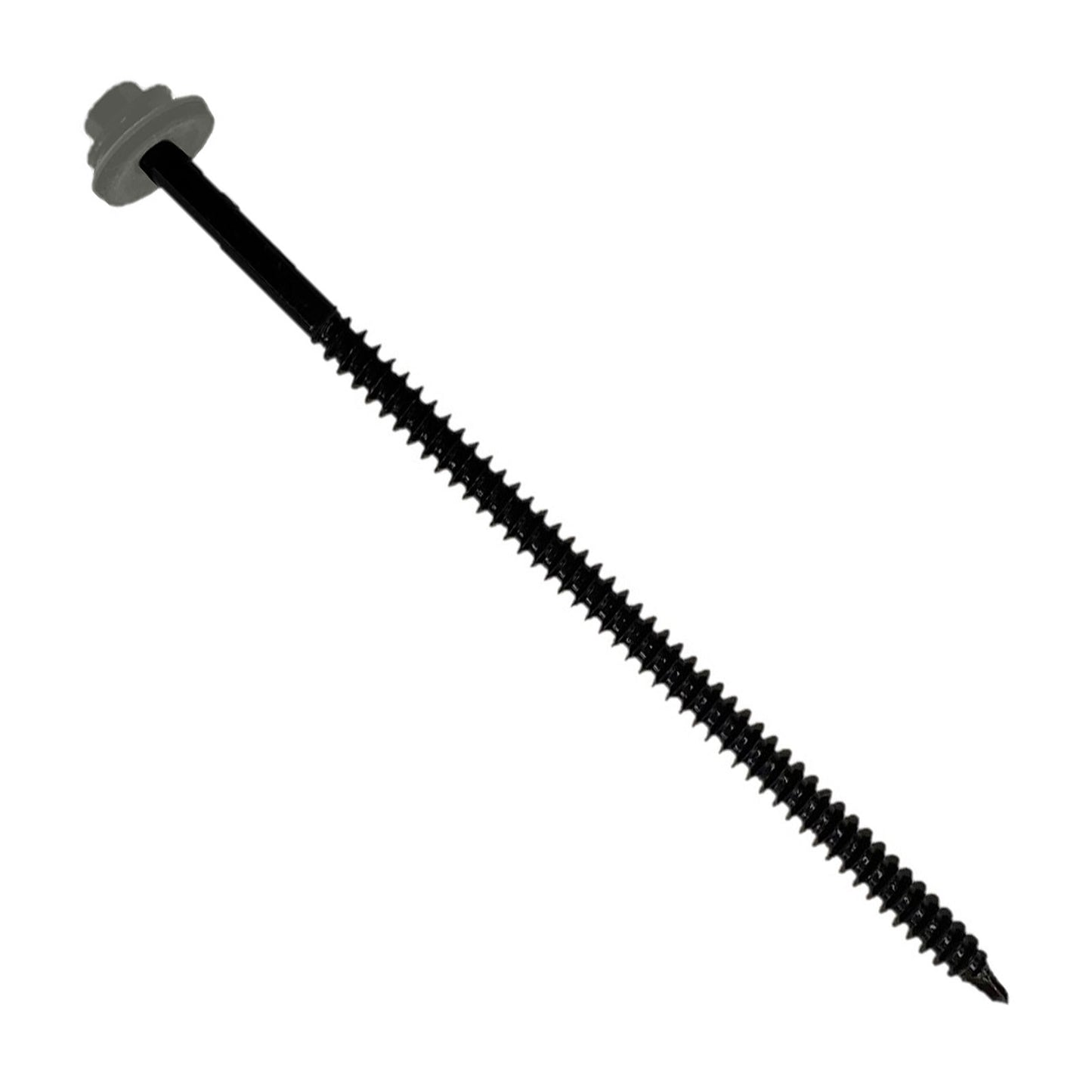 #12 X 5" InsulDrill Metal Roofing Screw - Burnished Slate, Pkg 100