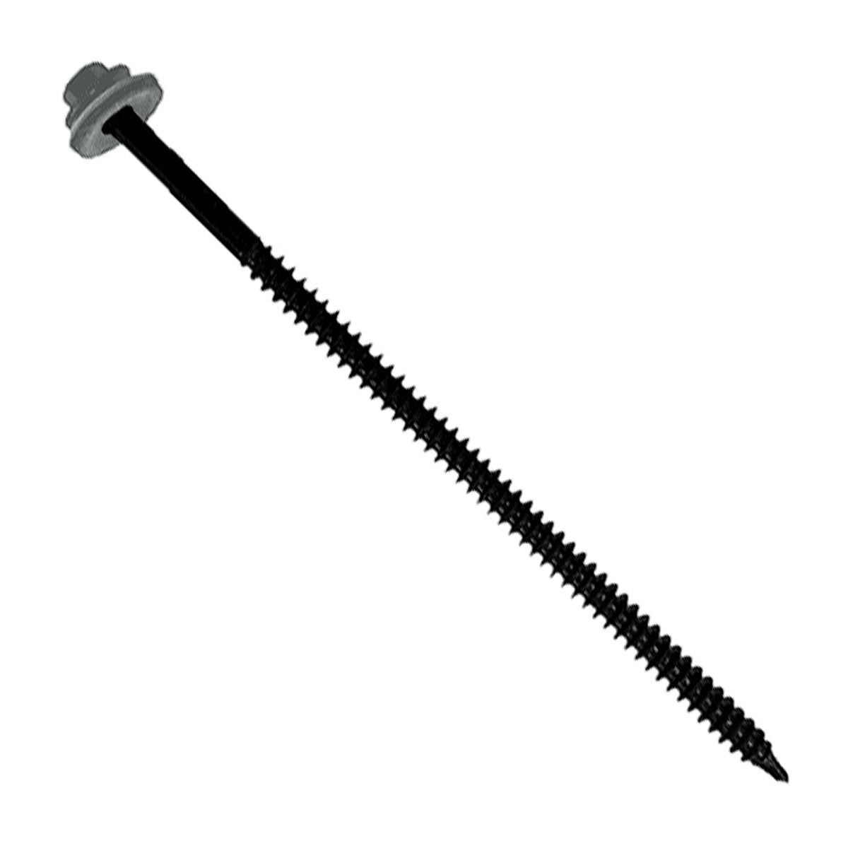 #12 X 6 inch InsulDrill Metal Roofing Screw Light Gray Pkg 250 image 1 of 2