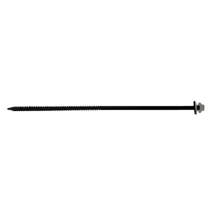 #12 X 8 InsulDrill Metal Roofing Screw Ash Gray, Pkg 100