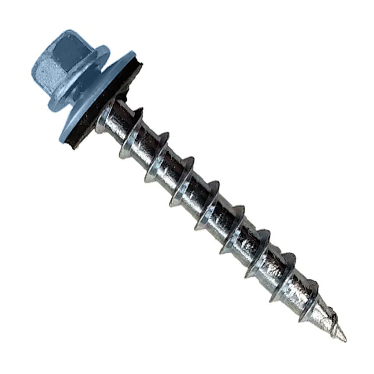 12# x 112 inch Type 17 Woodbinder Metal Roofing Screw For OSB Blue Pkg 250 image 1 of 2