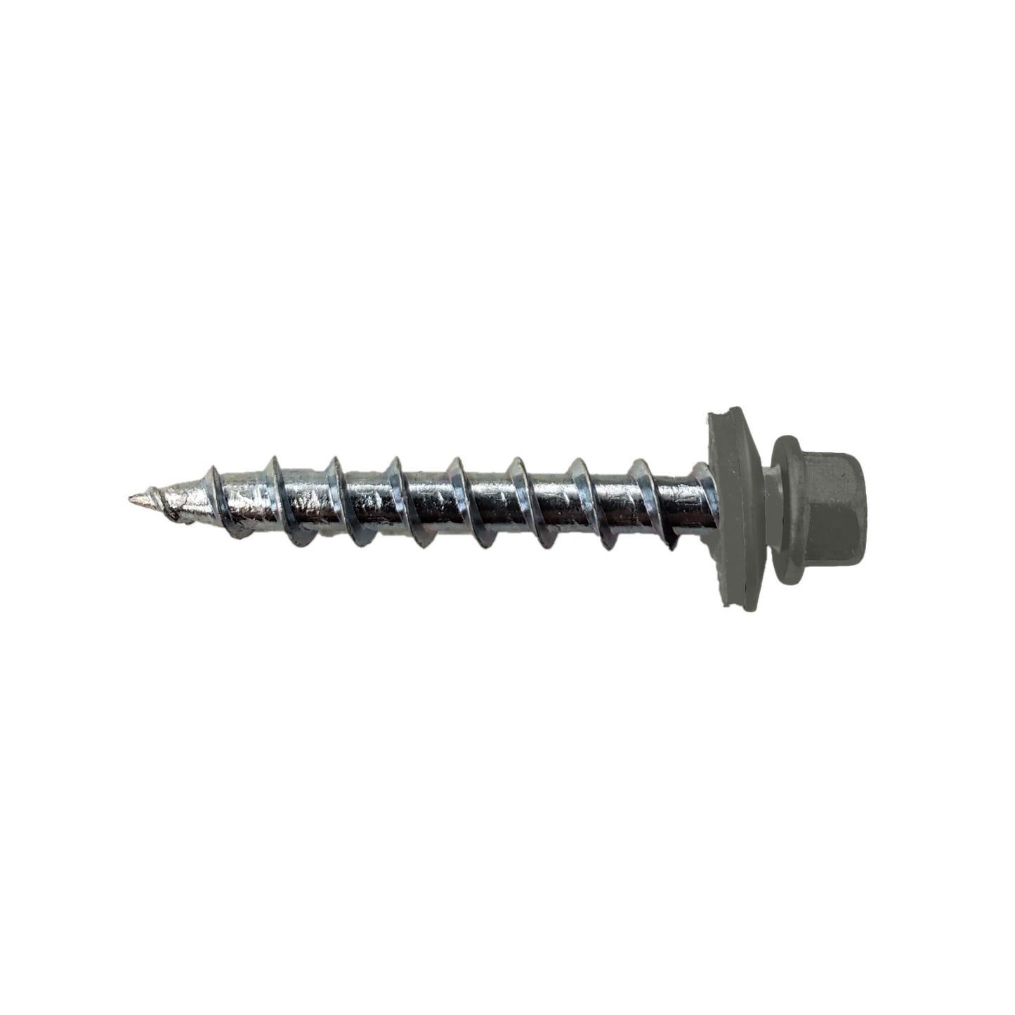 #12 x 1-1/2" Type 17 Woodbinder Metal Roofing Screw For OSB - Burnished Slate, Pkg 250