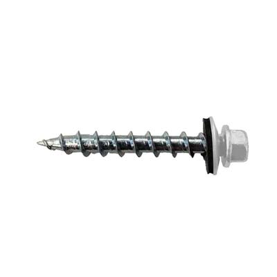 #12 x 1-1/2" Type 17 Woodbinder Metal Roofing Screw For OSB - Polar White, Pkg 250