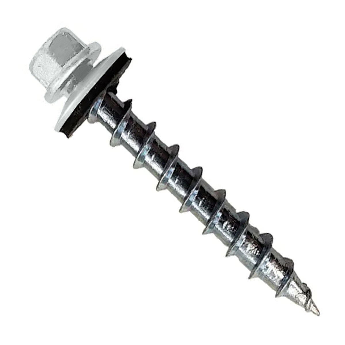 12# x 112 inch Type 17 Woodbinder Metal Roofing Screw For OSB Bright White Pkg 250 image 1 of 2