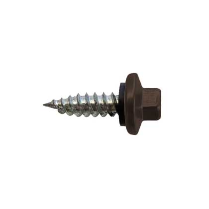 #12 x 3/4 ST-XL Woodbinder Metal Roofing Stitch Screw Koko Brown, Pkg 250