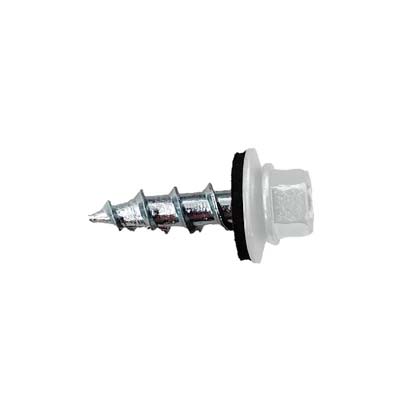 #12 x 3/4" Type 17 Woodbinder Metal Roofing Screw For OSB - Polar White, Pkg 250