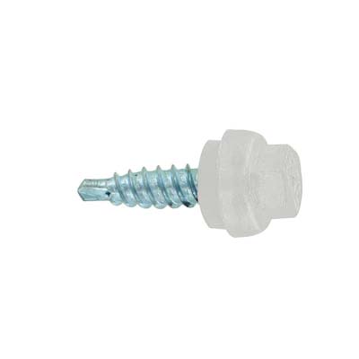 #12 x 3/4" ZXL Woodbinder Metal Roofing Stitch Screw - Polar White, Pkg 250