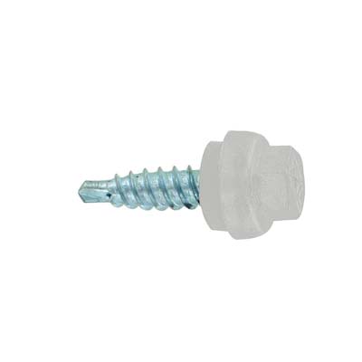 #12 x 3/4" ZXL Woodbinder Metal Roofing Stitch Screw - Alamo White, Pkg 250