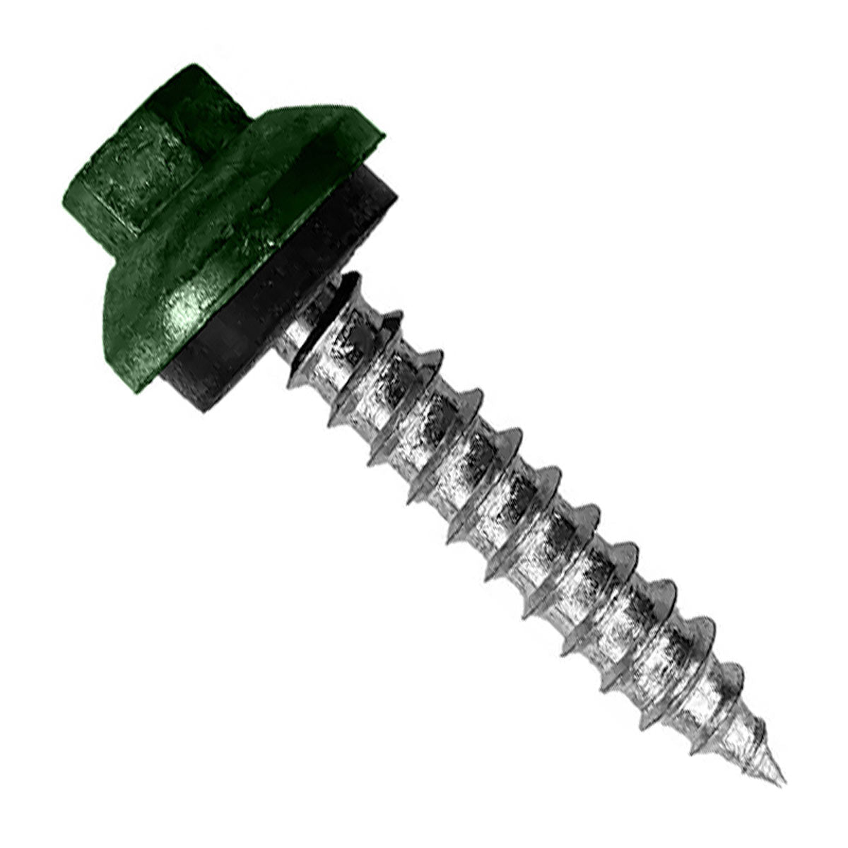 #14 X 112 inch ZXL Tapping Woodbinder Metal Roofing Screw Forest Green Pkg 250