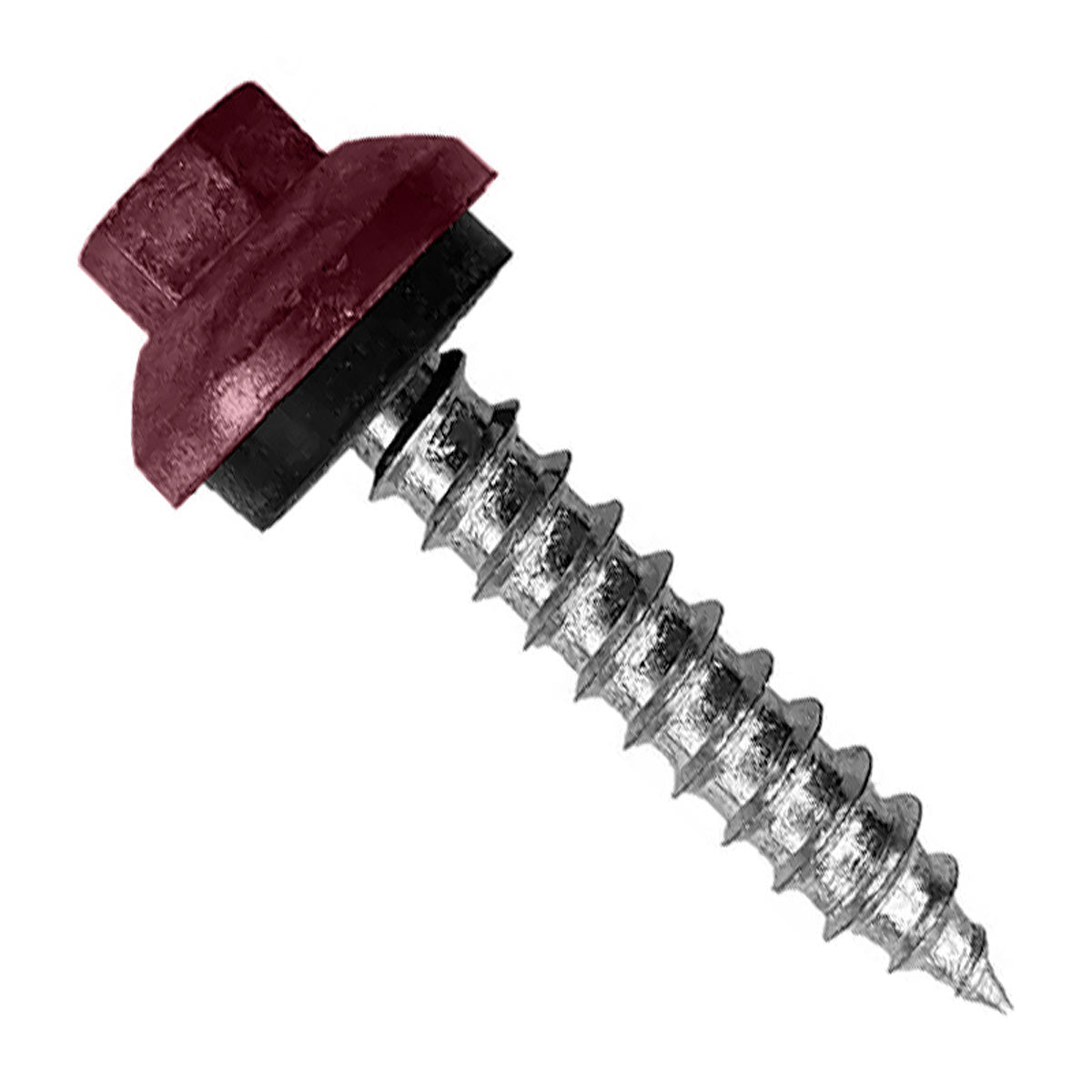 #14 X 112 inch ZXL Tapping Woodbinder Metal Roofing Screw Burgundy Pkg 250