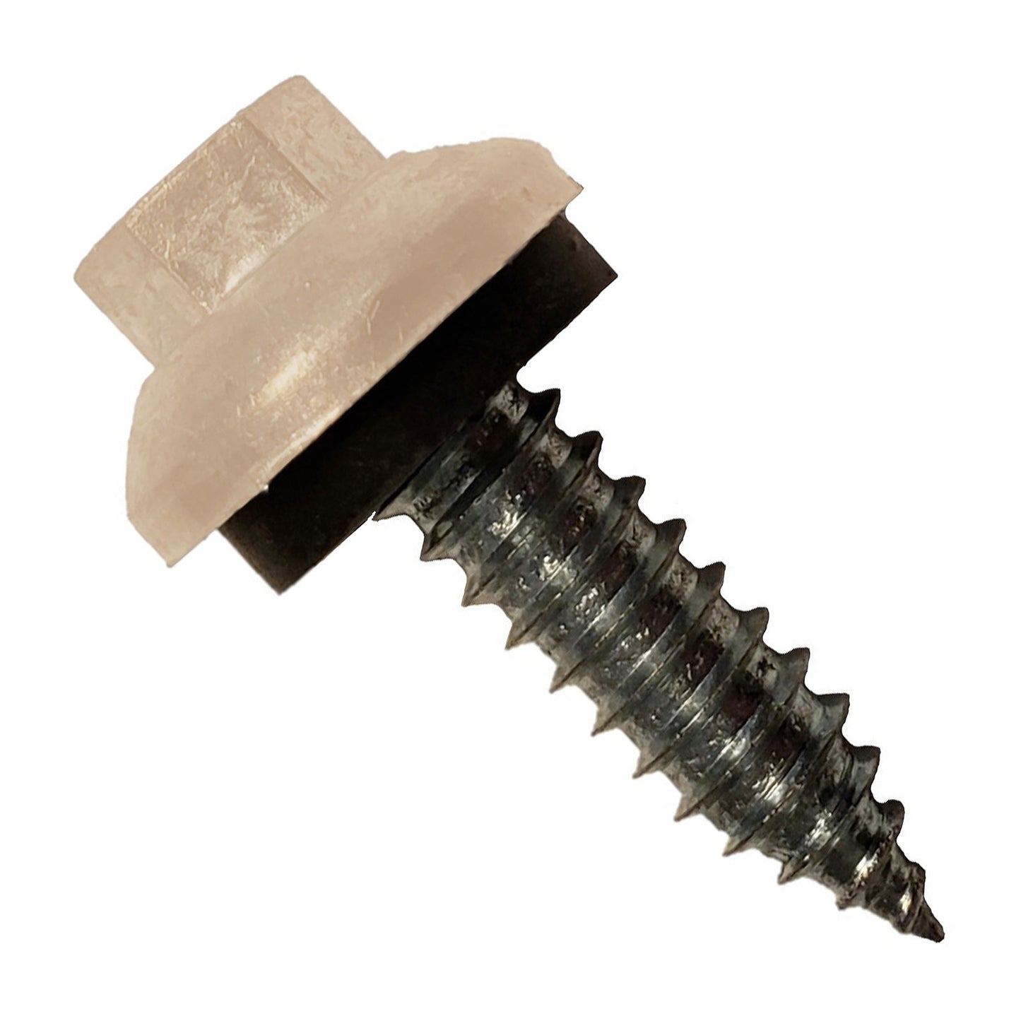 #14 x 1 inch ZXL Tapping Steelbinder Metal Roofing Screw Tan Pkg 250