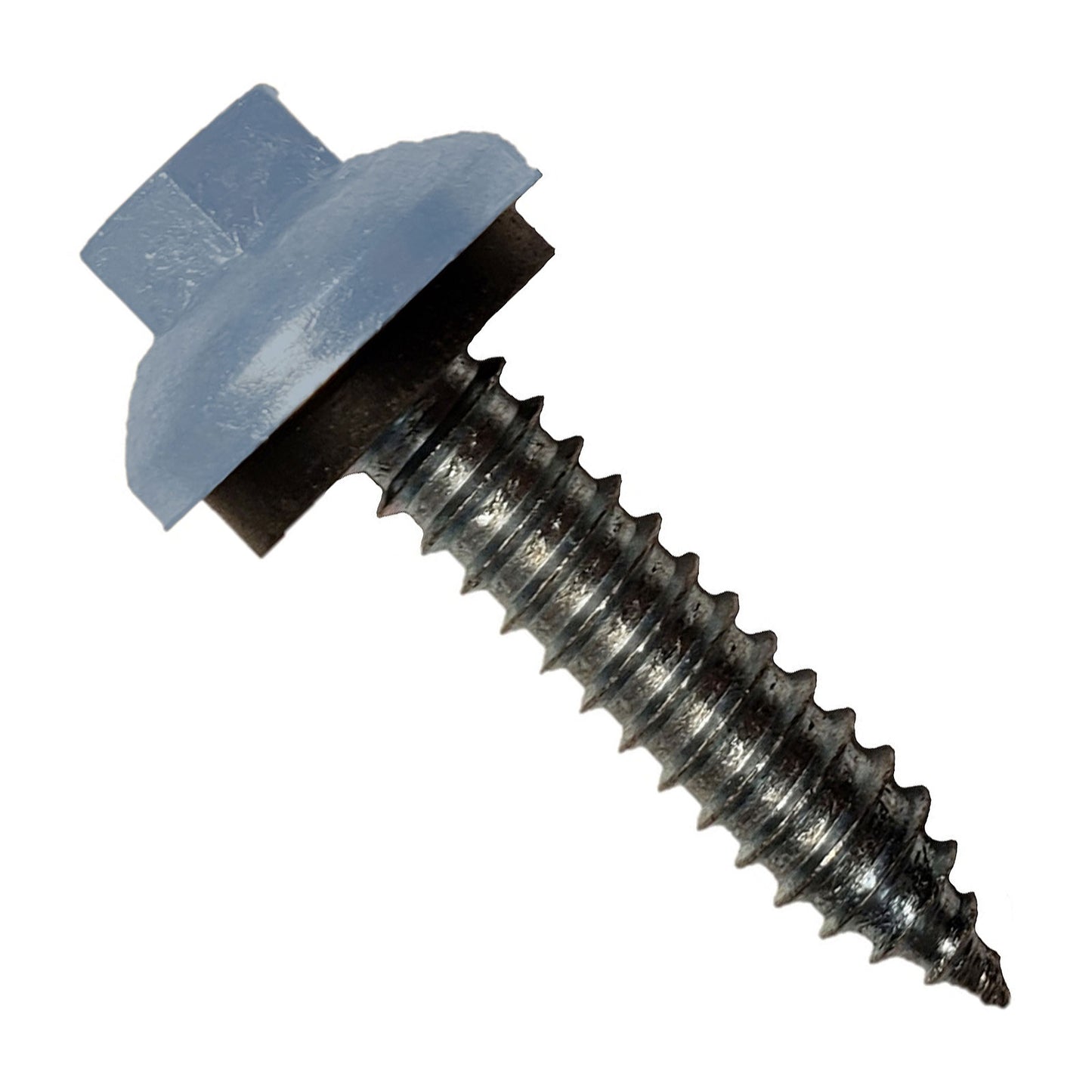 #14 x 114 inch ZXL Tapping Steelbinder Metal Roofing Screw Blue Pkg 250