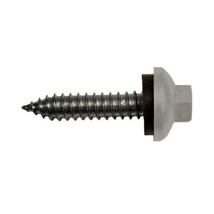 #14 x 1-1/4 ZXL Tapping Steelbinder Metal Roofing Screw Ash Gray - Pkg 250