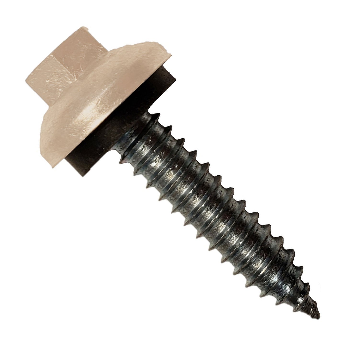 #14 x 114 inch ZXL Tapping Steelbinder Metal Roofing Screw Tan Pkg 250