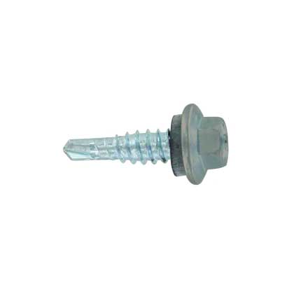 #14 X 7/8 Maxx Steelbinder Metal Roofing Stitch Screw Ash Gray, Pkg 250