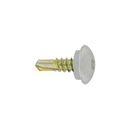 1/4"-14 x 7/8" Eclipse Steelbinder Metal Roofing Stitch Screw - Alamo White, Pkg 250