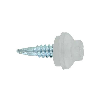 1/4" x 7/8" ZXL Steelbinder Metal Roofing Stitch Screw - Alamo White, Pkg 250