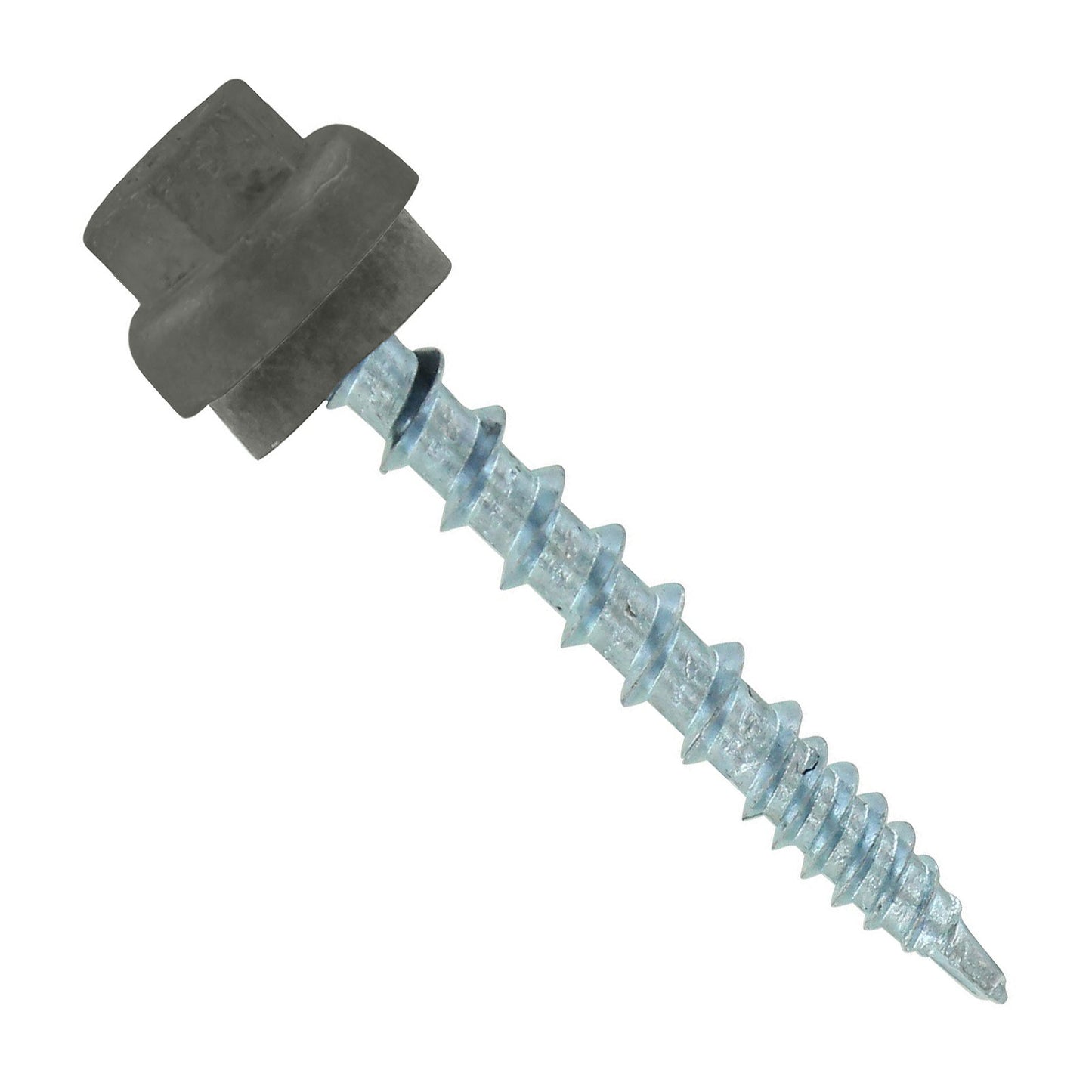 #10 x 1-1/2" ZXL Woodbinder Metal Roofing Screw - Burnished Slate, Pkg 250