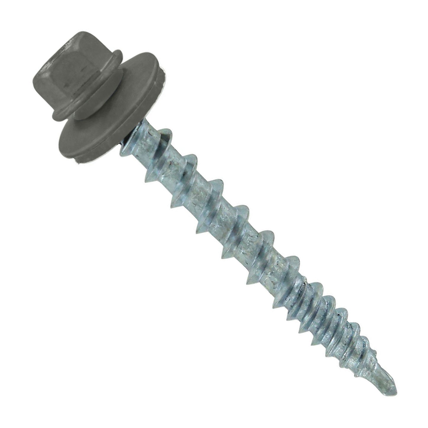 #10 X 1-1/2" Kwikseal Woodbinder Metal Roofing Screw - Burnished Slate, Pkg 250