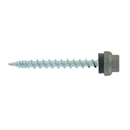 #10 x 2 ZXL Woodbinder Metal Roofing Screw Ash Gray, Pkg 250