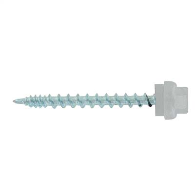 #10 x 2" ZXL Woodbinder Metal Roofing Screw - Alamo White, Pkg 250