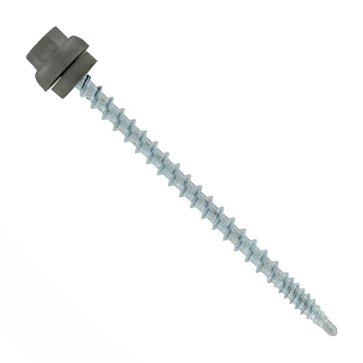 #10 x 3" ZXL Woodbinder Metal Roofing Screw - Burnished Slate, Pkg 250