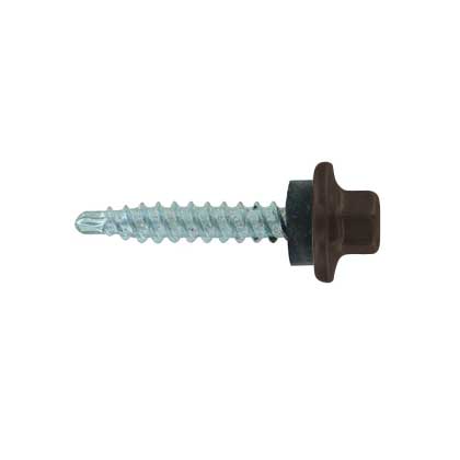 #9 x 1 ST-XL Woodbinder Metal Roofing Screw Koko Brown, Pkg 250