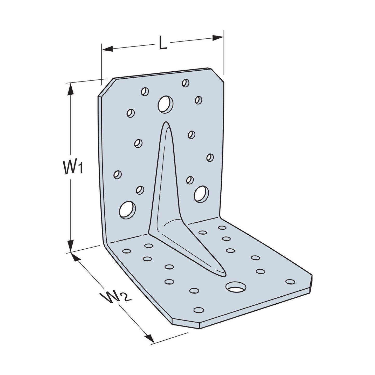 Simpson ABR105 Cross-Laminated Timber Angle Bracket - G90 Galvanized