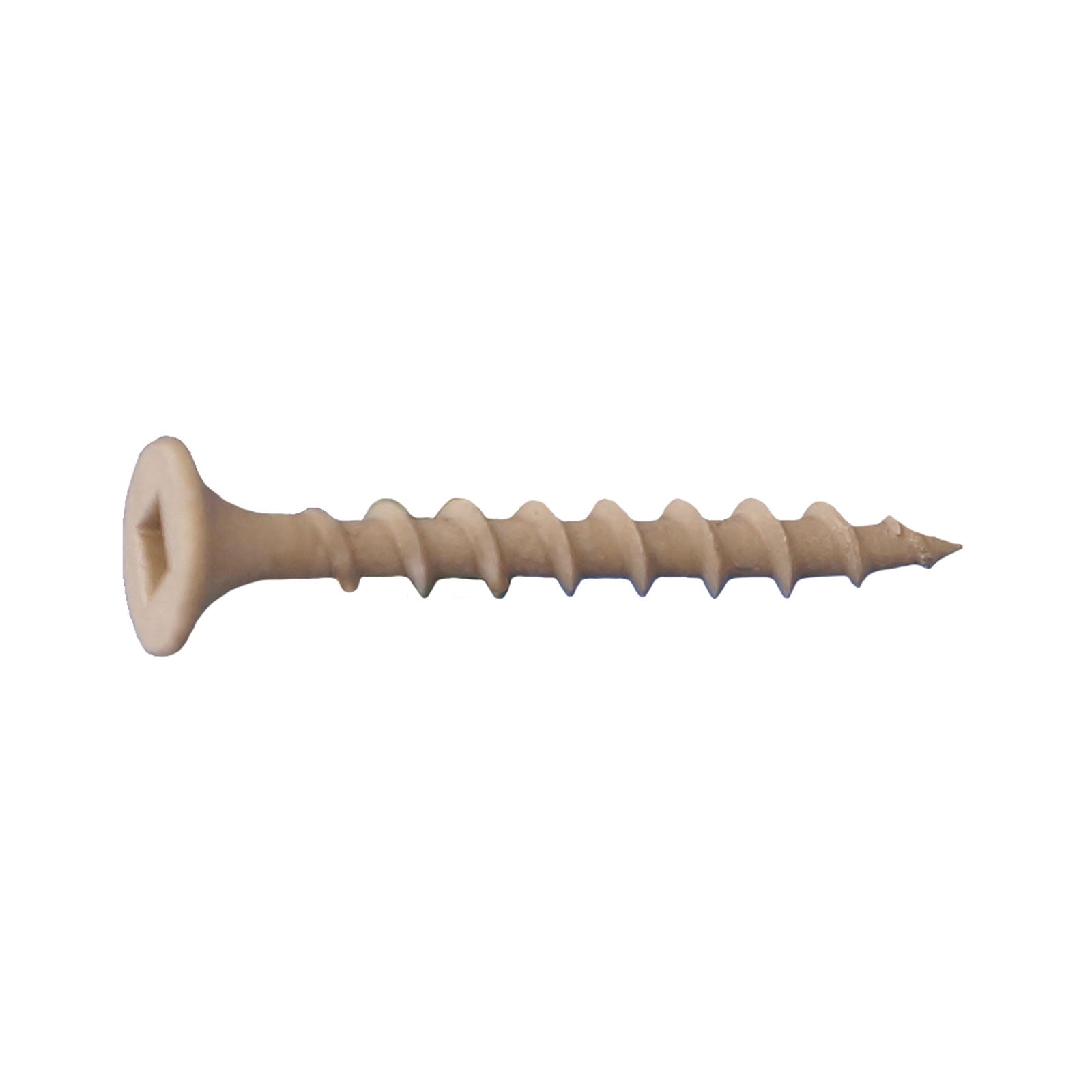 #8 x 2-1/2" #2 Square Bugle Head Deck Screw -Tan, Pkg 2500