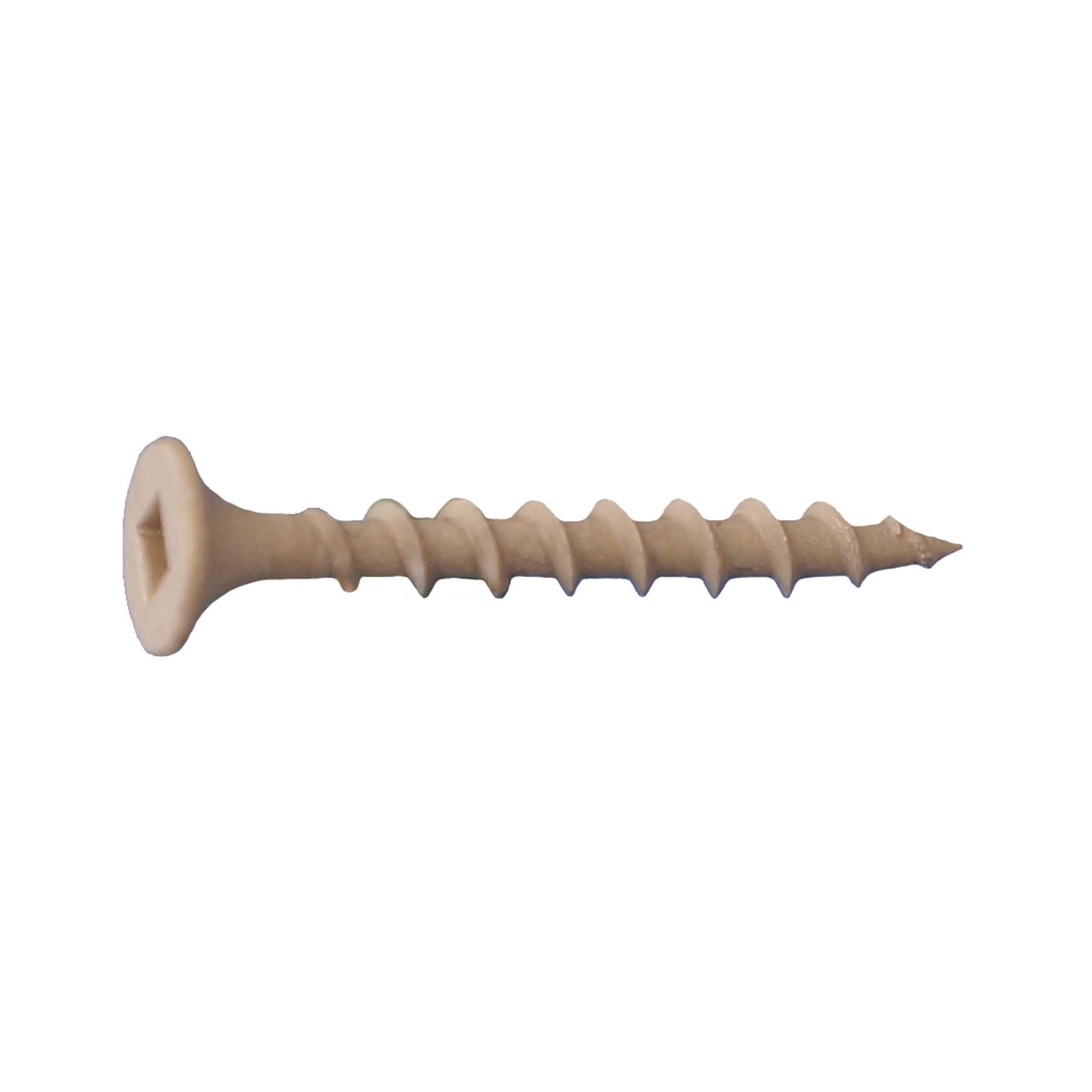 #8 x 3" #2 Square Bugle Head Deck Screw - Tan, Pkg 2000