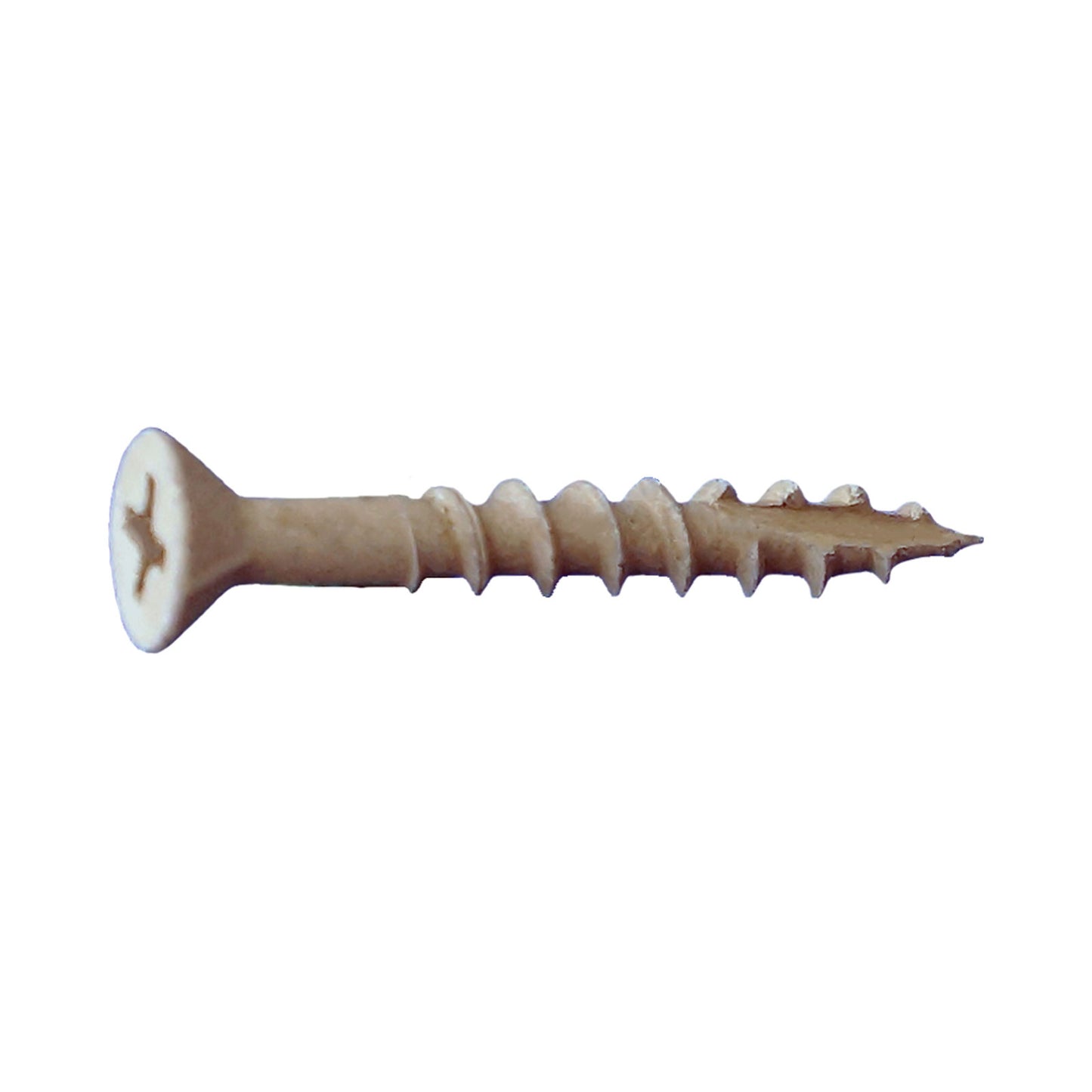 #8 x 1-1/4" #2 Phillips Flat Head Deck Screw - Tan, Pkg 7500