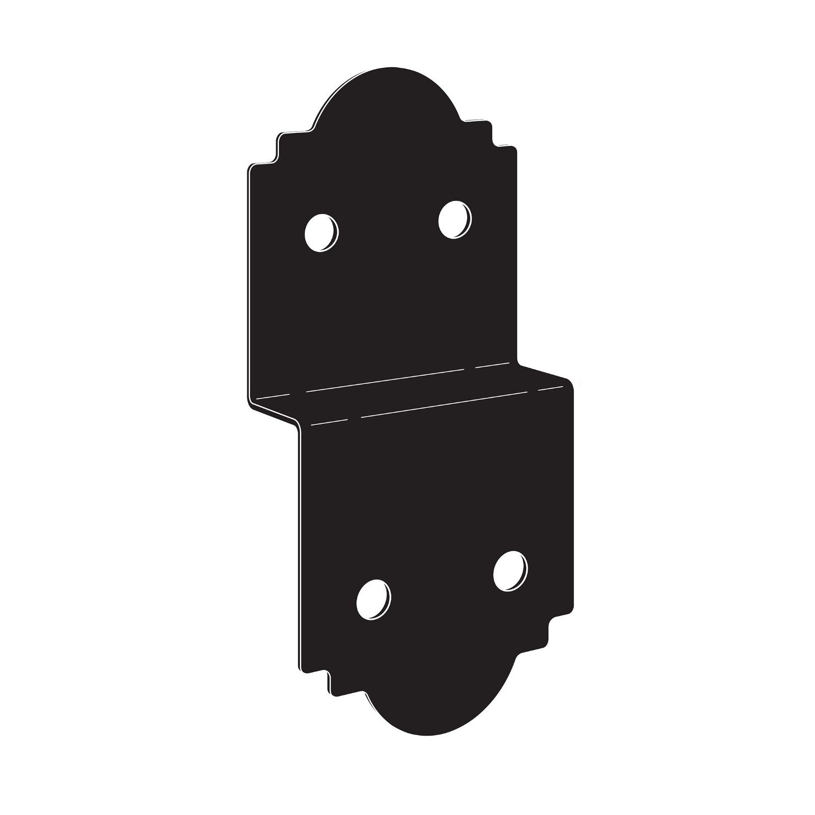 Simpson APDJT2R-6 Rough Cut Ornamental Deck Joist Tie - Black Powder Coat