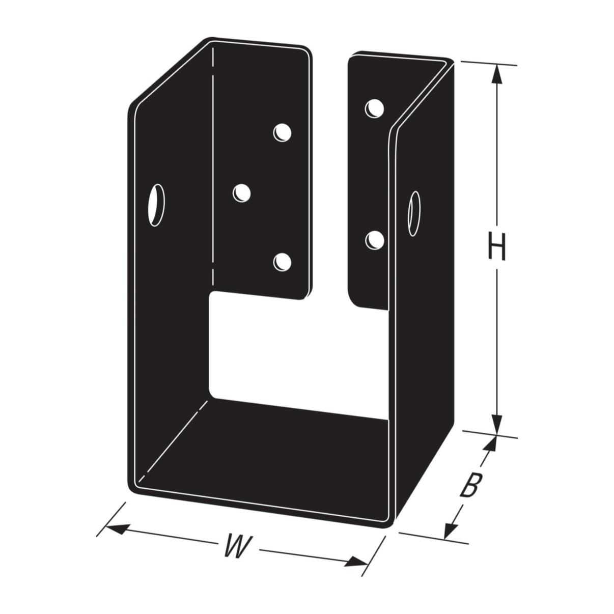 Simpson APHH46R Rough Cut 4x6 Concealed Flange Heavy Joist Hanger - Bl ...