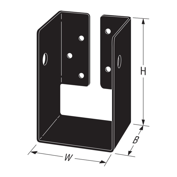 Simpson Aphh46r Rough Cut 4x6 Concealed Flange Heavy Joist Hanger - Bl 