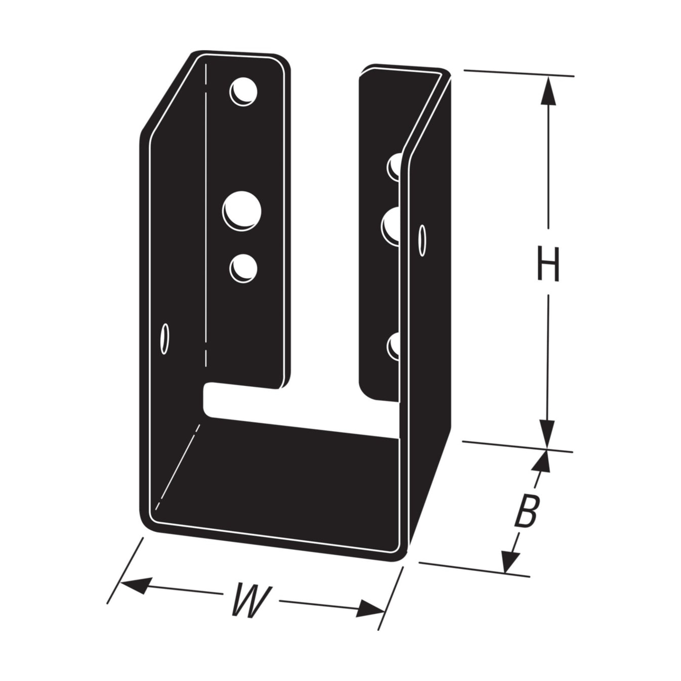 Simpson APLH24R Rough Cut 2x4 Concealed Flange Light Joist Hanger - Bl ...