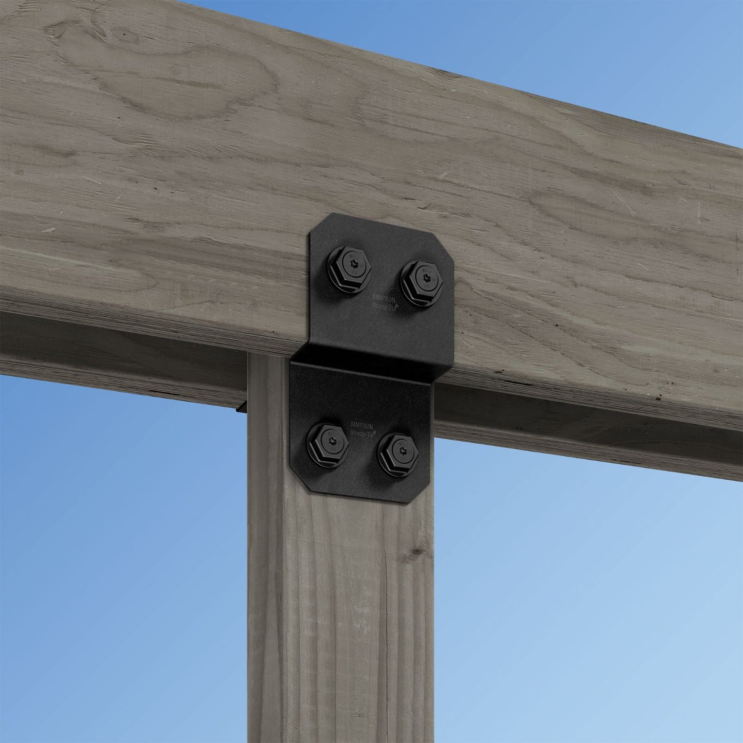 Simpson APVDJT1756 Avant Ornamental Deck Joist Tie Black Powder Coat image 1 of 4 image 2 of 4