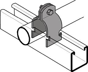 Flexstrut Pipe Clamp Drawing