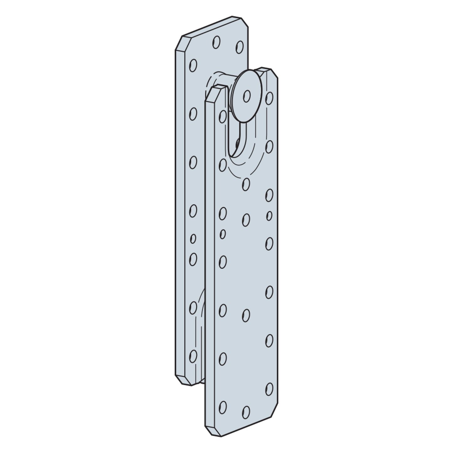 Simpson CBH2.37X5.5B-KT Concealed Glulam Beam Hanger - Electro-Galvanized