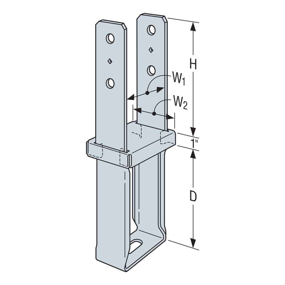 Simpson StrongTie CBS66 Column Bases Galvanized