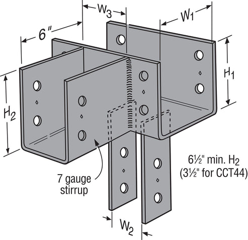 Simpson CCT666 Column Cap T Configuration – Fasteners Plus