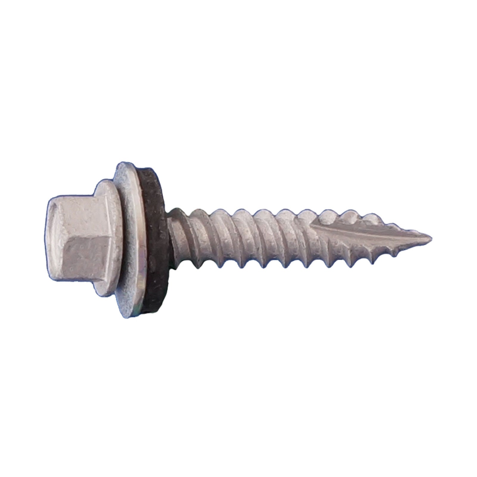 #14 x 1-1/4" Post Frame Screw w/Washer, Hex Head - Dagger-Guard Coating, Pkg 2000