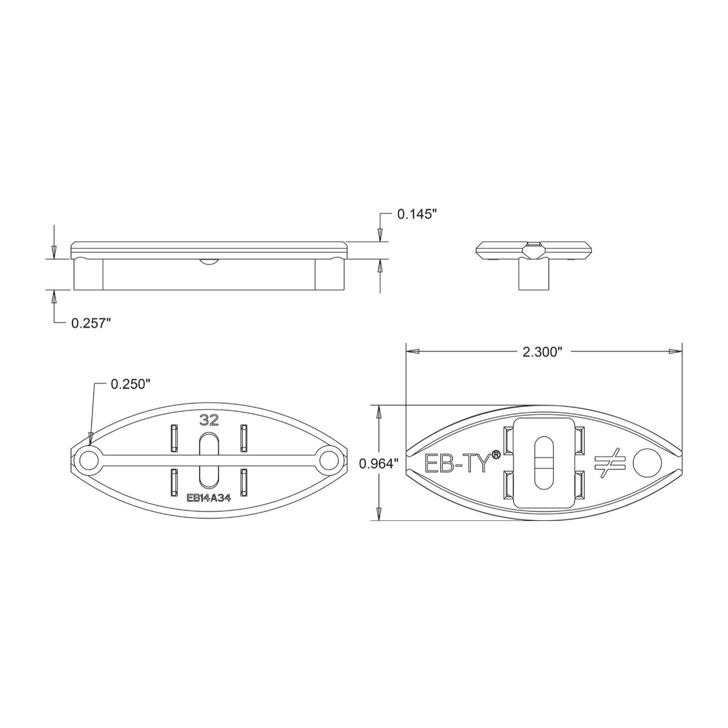 Simpson EB14WP316R175 14 inch Hidden Deck Fastening System For 1 inch Sleeper Installation Pkg 175 image 4 of 6