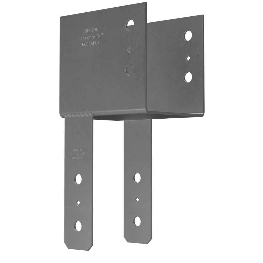 Simpson ECC5 146ROT End Column Cap (90 Deg Rotated Straps) Gray Paint image 1 of 2