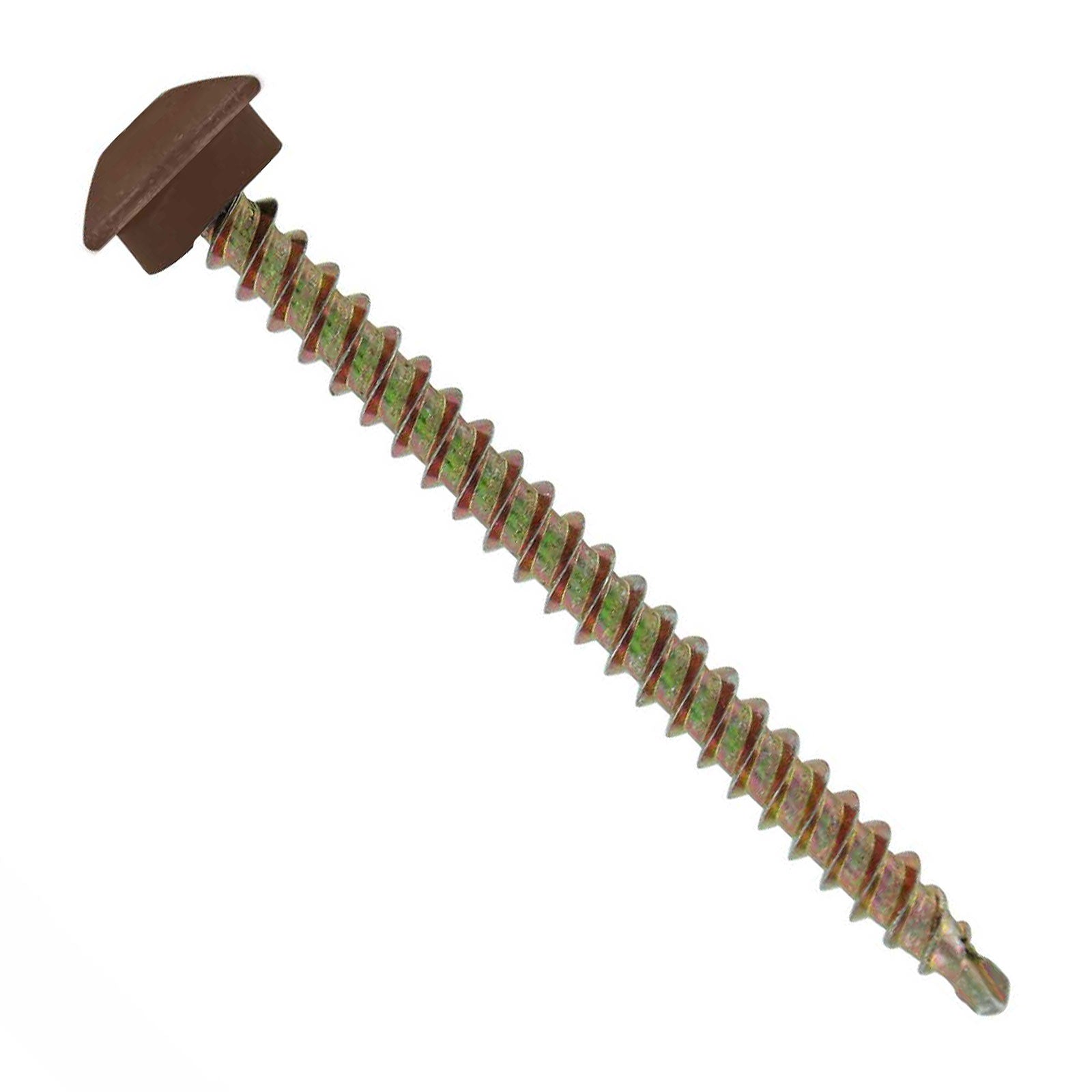 #10 x 212 inch Eclipse Woodbinder Metal Roofing Screw Brown Pkg 250