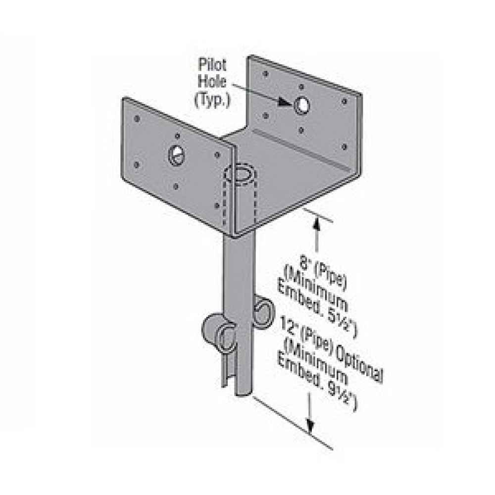 Simpson EPB66HDG Elevated Post Base Hot Dip Galvanized image 2 of 2