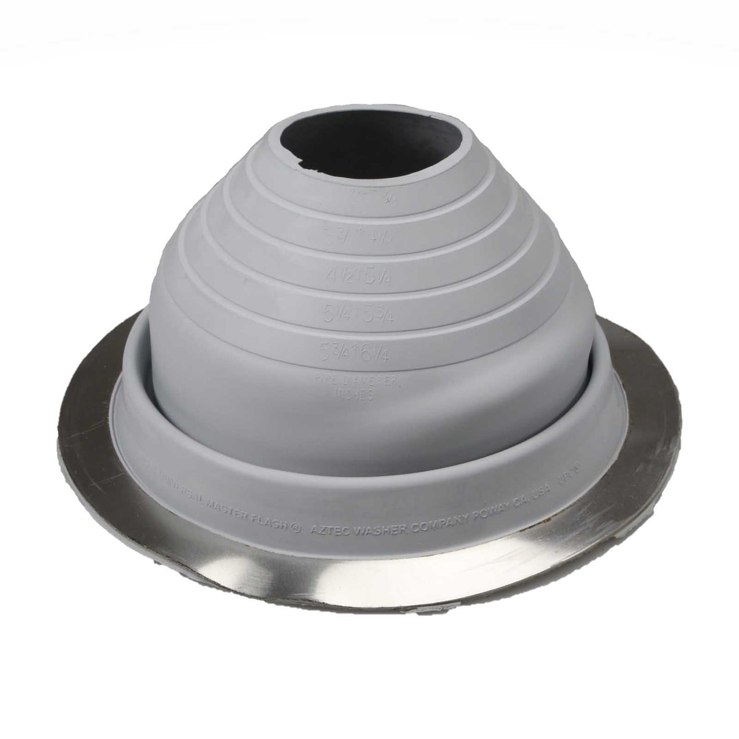 #4 Roofjack Round EPDM Pipe Flashing Boot Gray