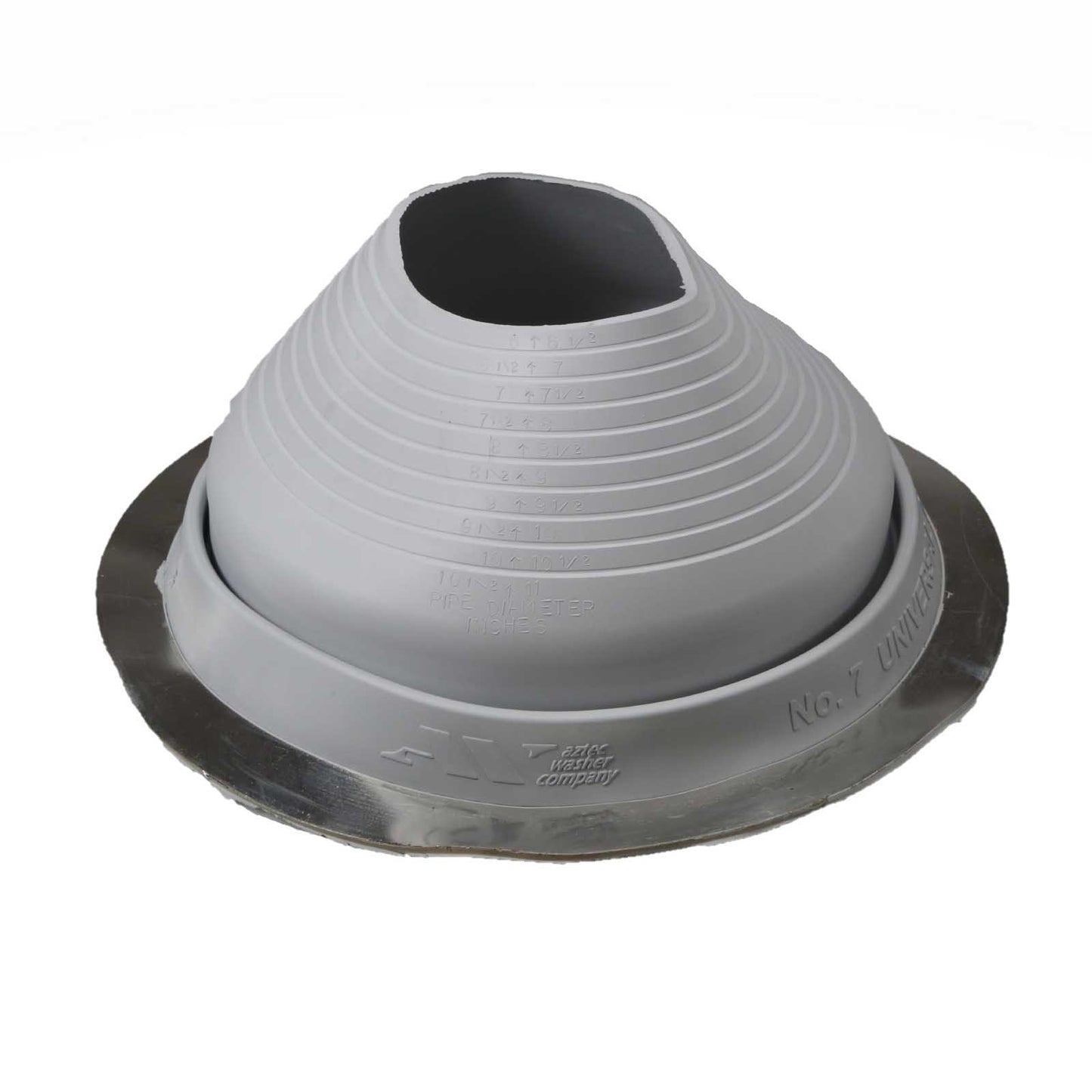 #7 Roofjack Round EPDM Pipe Flashing Boot Gray