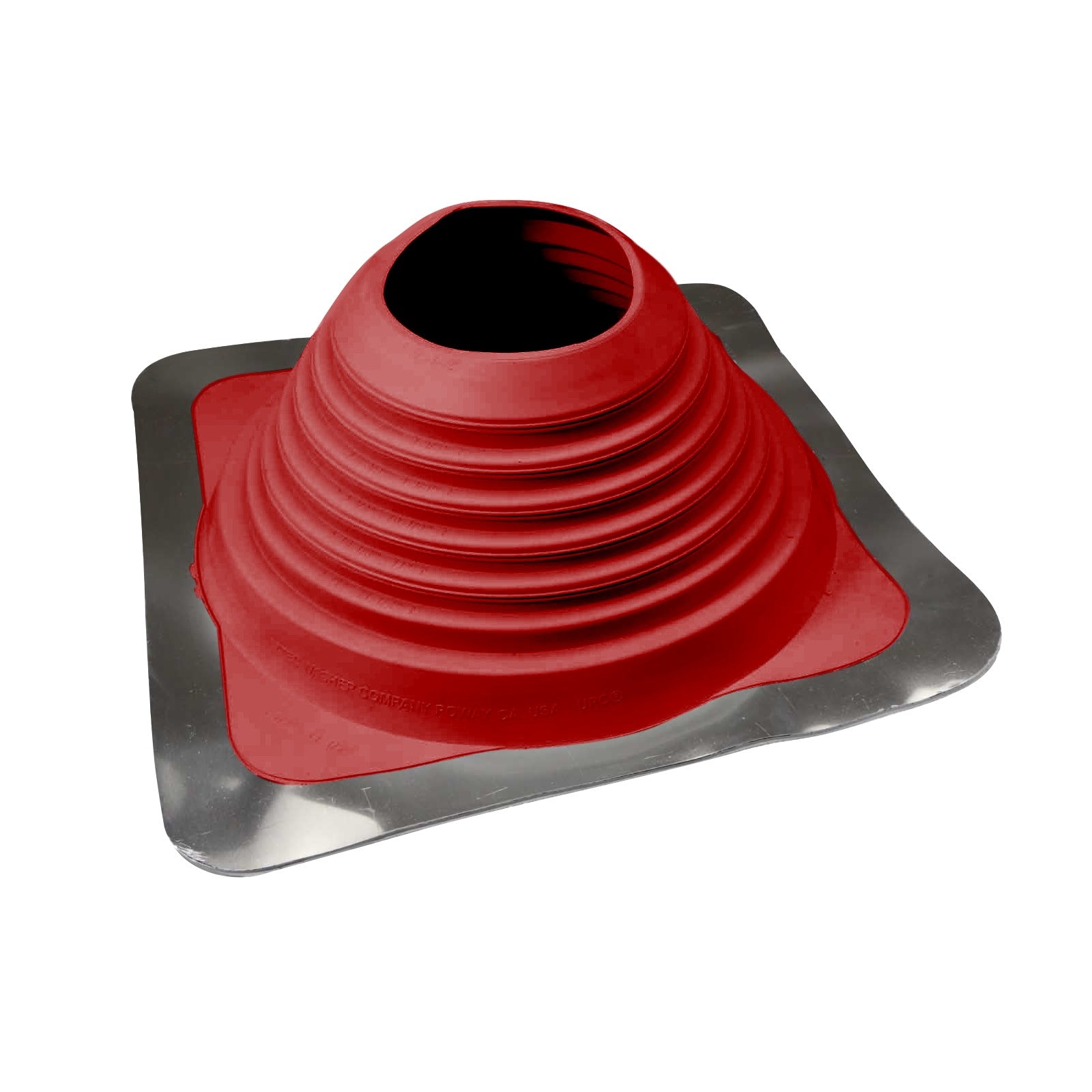 #7 Roofjack Square EPDM Pipe Flashing Boot Bright Red