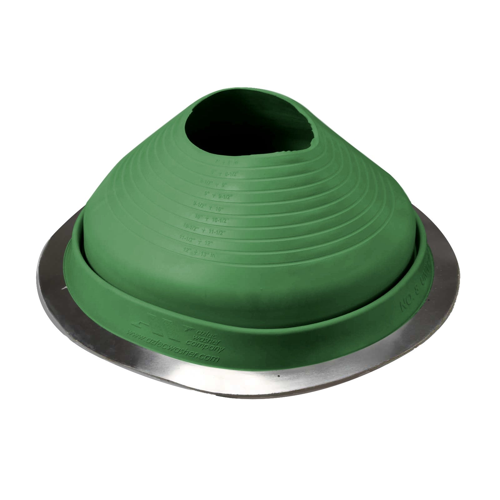 #8 Roofjack Round EPDM Pipe Flashing Boot Light Green