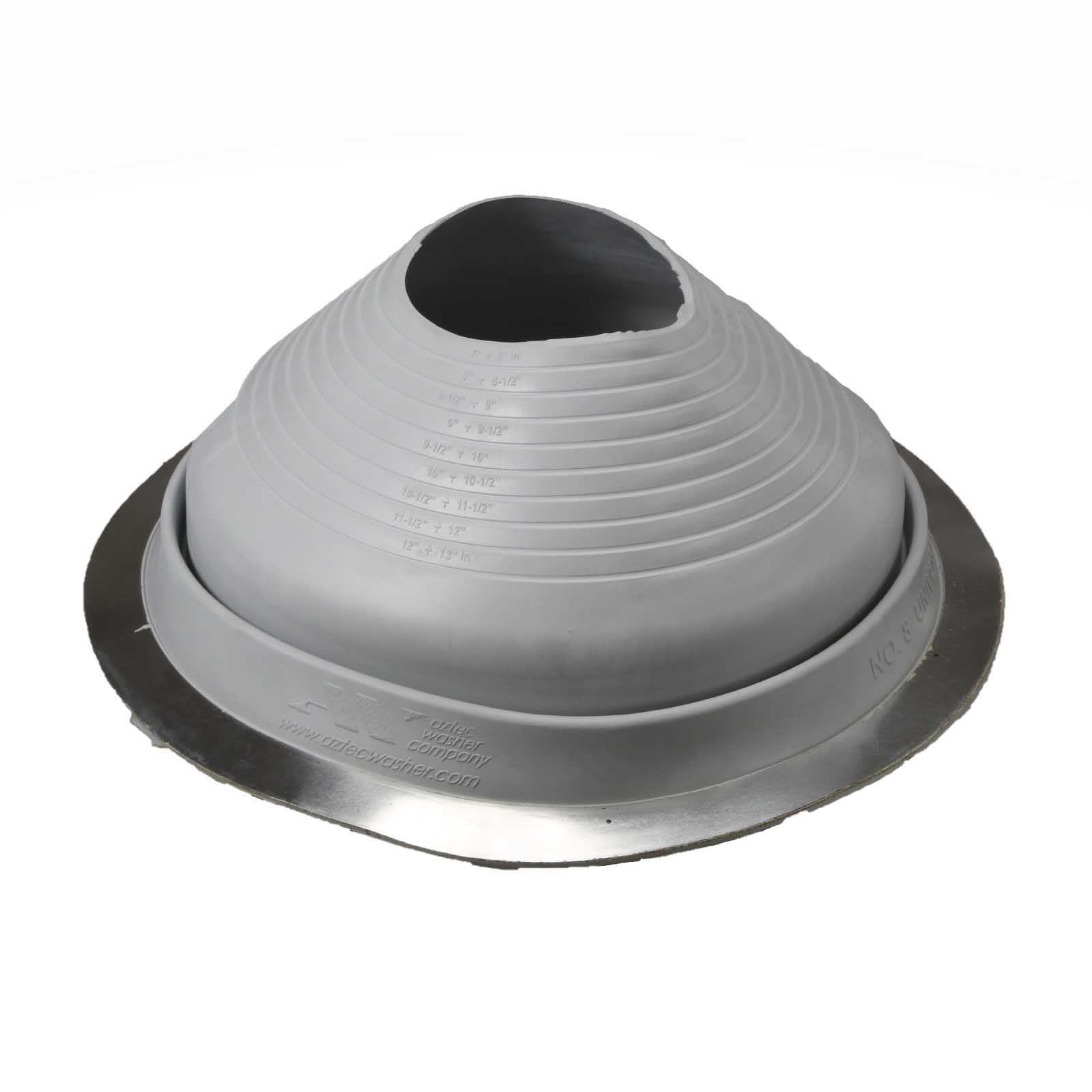 #8 Roofjack Round EPDM Pipe Flashing Boot Gray