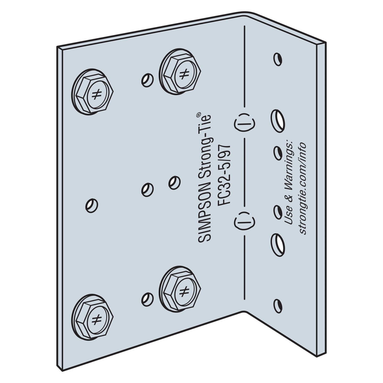 Simpson FC32597R25 Bypass Framing FixedClip Connector Pkg 25